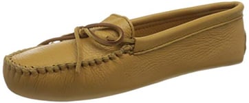 Minnetonka Femme Double Deerskin Mocassins, Beige (Natural), 38 EU