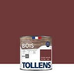 TOLLENS - Peinture extérieure bois 2 en 1 - Ultra Résistante - Finition Satin - Laque Riche en Résine - Pour Toute Boiserie Extérieure - Sans Sous-Couche - Satin - Rouge Basque - 0,5L = 8m2