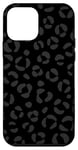 Coque pour iPhone 12 mini Motif léopard noir sauvage compatible avec MagSafe