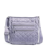 Vera Bradley Women's Performance Twill Triple Zip Hipster Crossbody Purse, Lavender Sky, One Size