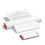 PhoFuta M08F Imprimante Thermique, Toujours avec soi avec Bluetooth, Une Mini imprimante de Voyage avec Papier à Copier Papier A4 sans Encre, Compatible with iOS/Android