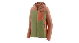 Veste softshell femme patagonia r1 crossstrata hoody vert rose