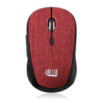 Adesso iMouse S80R 2.4Ghz Fabric Wireless Red Fabric Mini Optical Mouse, 5-Butto