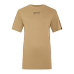 Berghaus Women's Boyfriend Dolomites Mountain Short Sleeve Tee T-Shirt, Sand Dune, 10