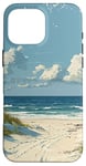 Coque pour iPhone 16 Pro Max Plage de sable avec dunes - Graphique vintage