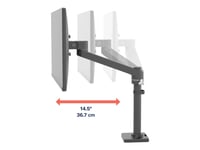 Ergotron Nx - Monteringssats (Vridbar Arm, Armuppsättning, Maskinvara För Tillbehör, Bas, Stång, Pivot-Fäste) - För Bildskärm - Mattsvart - Skärmstorlek: Upp Till 34 Tum - Disk-Monteringsbar