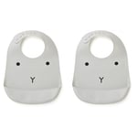 Liewood haklapp silikon Tilda 2-pack, rabbit dumbo grey