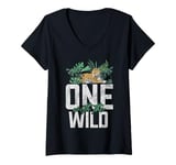 Womens One with the Wild Leopard V-Neck T-Shirt