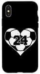 iPhone X/XS Soccer Number 24 Jersey Funny Soccer Heart Game Day Case