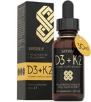 Vitamin D Drops - High Strength Liquid D3 K2 Supplement for Adults -...