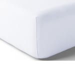 Drap housse en 100% coton (90x190 cm - Blanc)