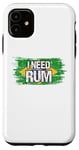 Coque pour iPhone 11 I NEED RUM contient des traces d'alcool au Brésil