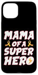 iPhone 15 Plus Childhood Cancer Mama Of A Superhero Family Ribbon Case