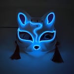 Halloween 10 väriä LED Neon El Wire Mask Cosplay Luminous Fox Mask Tanssijuhlamekko Asusteet