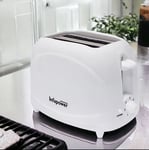 700W WHITE 2 SLICE EXTRA WIDE SLOT COOL TOUCH TOASTER VARIABLE BROWNING CONTROL