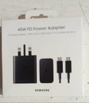 Samsung Galaxy Official 45W Super Fast Charger 2.0 (with USB-C to C Data Cable)