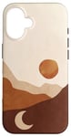 iPhone 16 Aesthetic Boho Day and Night Pattern Sun and Moon Art Case