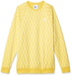 Adidas Mono AOP Crew Sweatshirt - Easy Yellow, Small