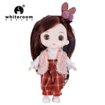 New 16 Cm BJD Mini Doll 13 Movable Joint Girl Baby 3D Big Eyes Beautiful DIY