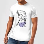 Disney Frozen Elsa Sketch Men's T-Shirt - White - 5XL