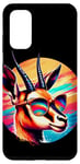 Coque pour Galaxy S20 Lunettes de soleil cool Tie Dye Gazelle Illustration Art graphique