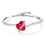 GEORGE · SMITH Bracelet Bijoux Femme Bracelet pour Maman Fille Femme Cristal Rouge Bijoux Femmes Cadeau pour Anniversaire Mariage Noël Fête des Mères