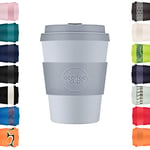 Ecoffee Cup 12oz 350ml Reusable Eco-Friendly 100% Plant Based Coffee Cup with Silicone Lid & Sleeve - Melamine Free & Biodegradable Dishwasher/Microwave Safe Travel Mug, Glittertind