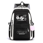 ZJTFGD Cartoon Bag-My Melody Plyschväska Söt Kuromi JK Plyschfigur Ryggsäck Skolväska Kvinnor Flickor Present Ryggsäck Cosplay Mini Ryggsäck