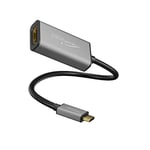 KabelDirekt – Adaptateur USB C sur HDMI – 0,15 m – (jusqu’à 4K / 60 Hz, USB C 3.1 und Thunderbolt 3, convient pour MacBook Pro 2016/2017, MacBook 12“, Chromebook Pixel et autres appareils)