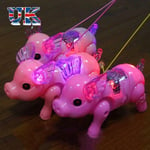 Piglet Cartoon Pink Color Electric Leashing Pig Luminous Baby Toys Walking Toy