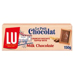 LU Le Petit Crunchy Chocolat Biscuits 150G x 4 Pack | Biscuits Topped with Milk