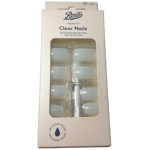 Boots Clear False Nails Flexible Fit 48 Nail Quick Easy Plain Colour Glue Trend