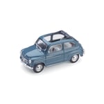 FIAT 600 D BERLINA 1960 TRASFORMABILE APERTA BLEU 404 1:43 Brumm Auto Stradali