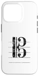 Coque pour iPhone 16 Pro Clef de Ténor (Noir Ancien) Trombone, Violoncello, Cello