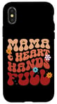 iPhone X/XS Mama Heart Hands Full Retro Floral Typography Case