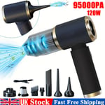 95000pa Powerful Car Vacuum Cleaner Wet/Dry Cordless Strong Suction Handheld UK