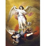 Esquivel The Fall Of Lucifer Angel Biblical Bible Painting Art Print Canvas Premium Wall Decor Poster Mural