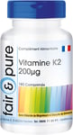 Fair & Pure® - Vitamine K2 200Μg - Ménaquinone Naturelle MK-7 - Végan - Dosage É