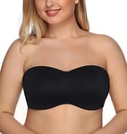 DotVol Femme Soutien-Gorge antidérapant Grand Taille Noir 85F