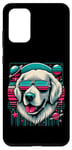 Coque pour Galaxy S20+ Chien Golden Retriever cool dans le style artistique rétro maman