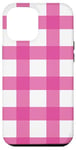 iPhone 12 Pro Max Pink Checkered Plaid Flannel Gingham Pattern Checker Rustic Case