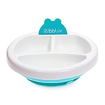 bblüv Assiette Chauffante Vivande pour Enfants avec Compartiment, Bleu Ciel