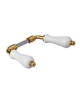 THIRARD - Paire de béquilles pour porte, carré 7mm, 2 portées, porcelaine, blanc