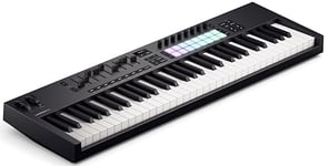 Novation Launchkey 61 [MK4] — clavier maître MIDI USB de 61 touches semi-lestées avec intégration aux STAN. Mode Chord, mode Scale, 8 pads rythmiques et arpégiateur. Bundle de logiciels fourni.