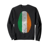 Ireland Flag Fingerprint Irish Gift for Irish People Sweatshirt