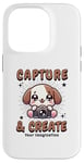 iPhone 14 Pro Cute Camera Dog Photographer Photo Capture & Create Puppy Case