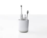 Joseph Joseph Duo Detachable Toothbrush Holder, Compatile with Manual and Electric Toothbrushes, Bathroom Organiser, White, Small