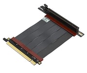 LINKUP - Ultra PCIe 4.0 X16 Câble Riser [Testé sur RTX4090 RX6950XT x570 B550 Z690] Blindé Haut Débit Support Vertical Jeux PCI Express Gen4┃Prise Universelle à 90 Degrés (10cm) Compatible Gén3.0 TT