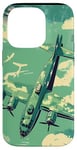 Coque pour iPhone 14 Pro Bombardier B-17G Green Pop Art Tropical B-17 Flying Fortress de la Seconde Guerre mondiale