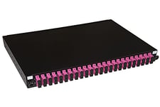 Connetto - Panneau Fibre Optique 19" avec 24 adaptateurs SC Duplex om4 Profondeur 250 mm Couleur Noire